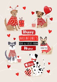 Tap to view Happy Valentine From The Dog Personalised Card