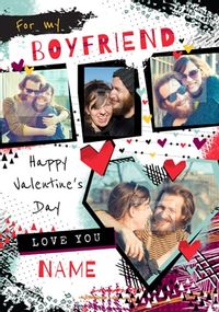 Tap to view For My Boyfriend Valentine Multi Photo Card