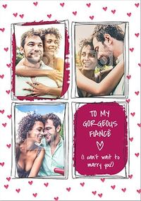 Tap to view Gorgeous Fiancé Multi Photo Valentines Card