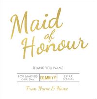 Tap to view Luxe Love Affair - Maid of Honour Thank You
