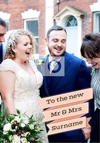 Tap to view New Mr & Mrs - Photo Wedding Card