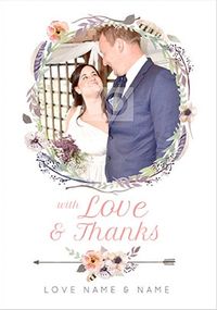 Tap to view With Love & Thanks - Photo Weddding Card