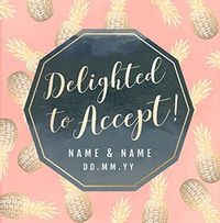 Tap to view RSVP Pineapples Delighted to Accept personalised Card