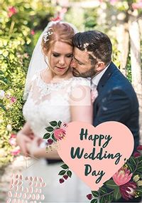 Tap to view Full Photo with Pink Heart Wedding Card